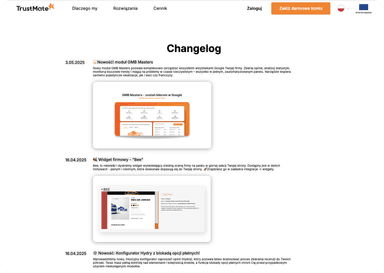 🆕 Changelog - nowa forma informowania klientów o nowościach