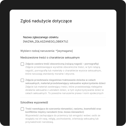 Wypełnienie formularza